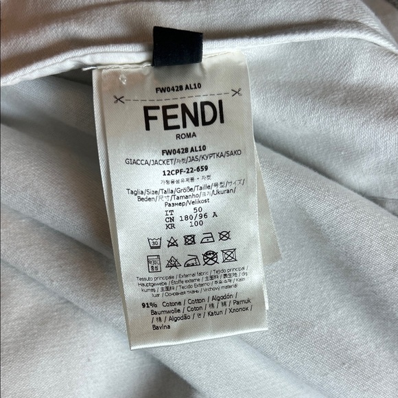 Fendi Signature Logo Shirt Jacket Gray - Picture 12 of 14